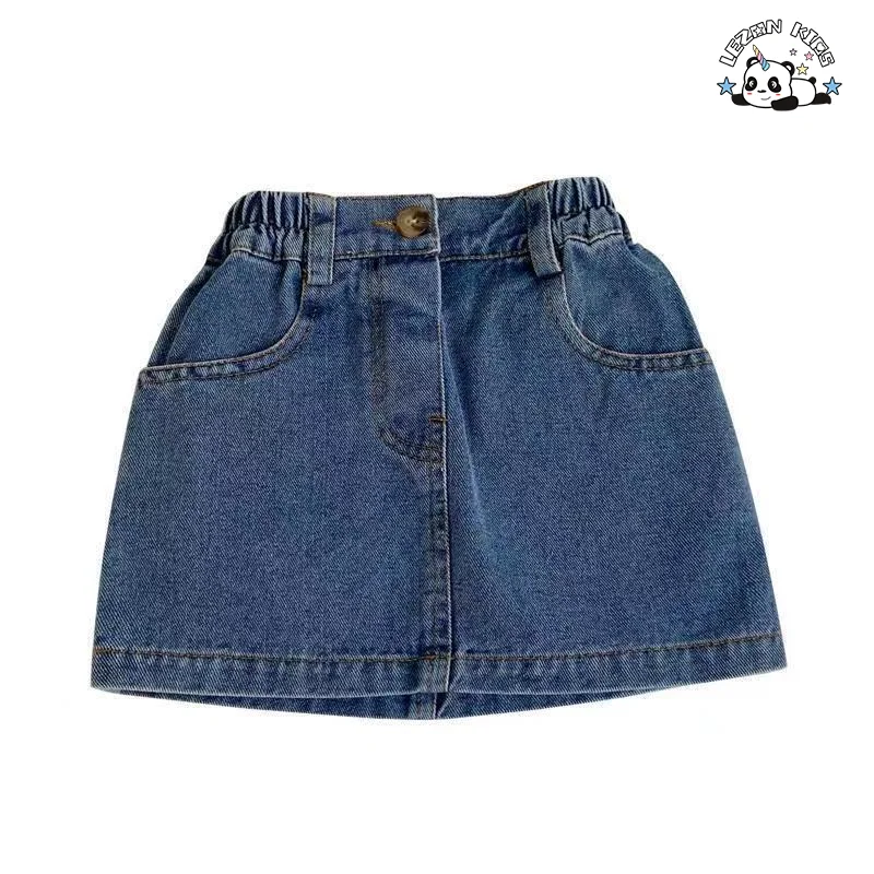 LEZONKIDS - Customizable Factory Direct Price Young Sexy Summer Short Denim Cool Mini Girls Skirts for 2-14 Year Old